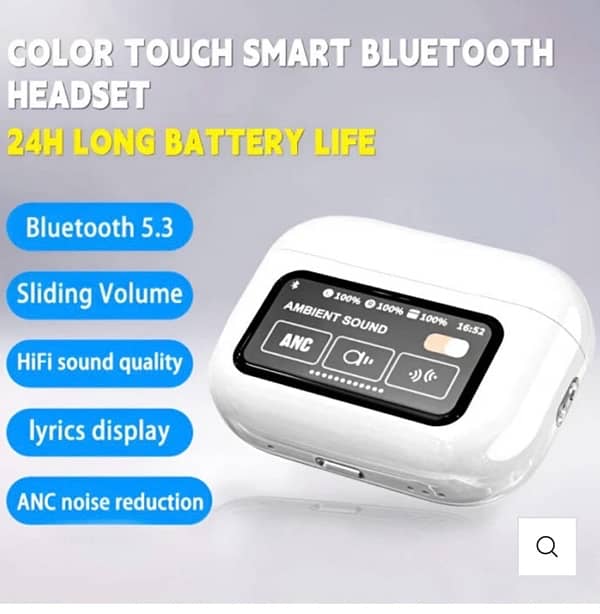 A9 Touch Screen Airpods – ANC/ENC Wireless Bluetooth Earbuds 1