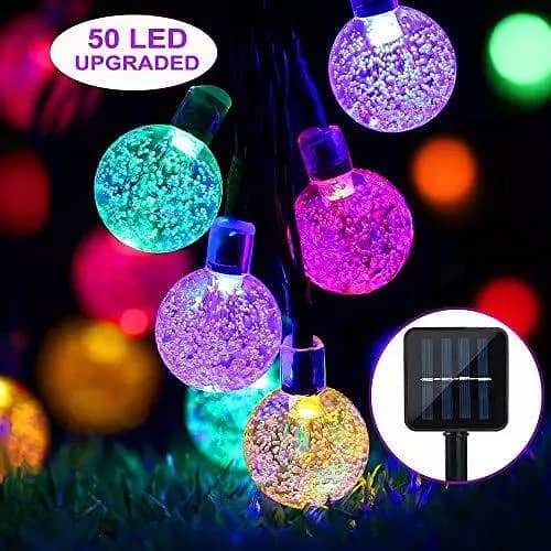 Purple,Blue Multi Color) Solar String Light Outdoor Waterproof 8 Mode 9