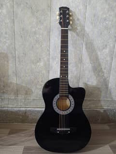 black acoustic guitar for sale (new condition)