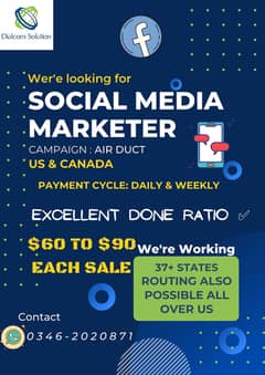 We’re looking for Experienced Social media Marketer