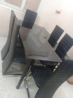 DINNING TABLE WITH 6 CHAIRS (imported) 0