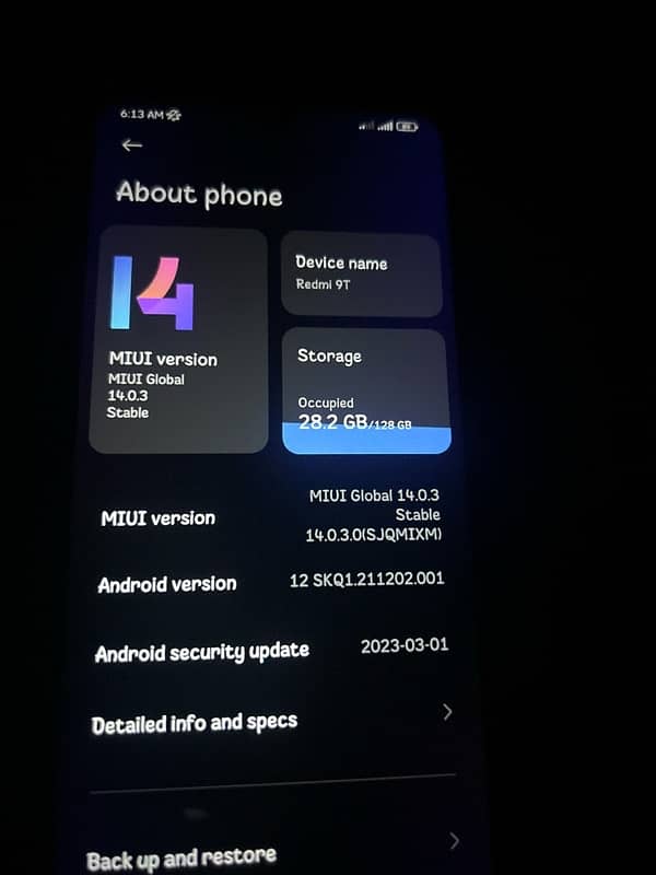 Redmi 9T 4+2 Ram 128gb storage approvd 3