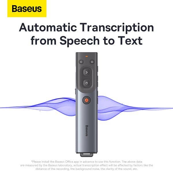 Baseus Orange Dot AI Wireless Presenter (Red Laser) | Rechargeable 1