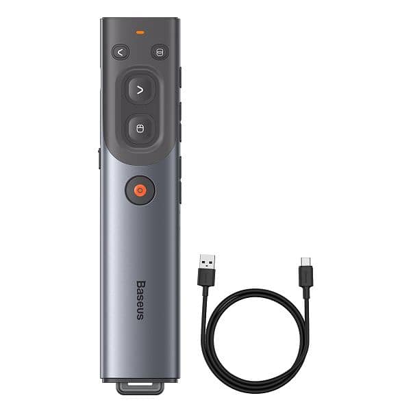 Baseus Orange Dot AI Wireless Presenter (Red Laser) | Rechargeable 2