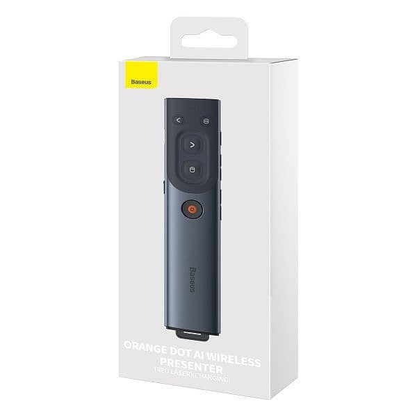 Baseus Orange Dot AI Wireless Presenter (Red Laser) | Rechargeable 3