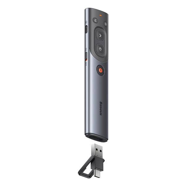 Baseus Orange Dot AI Wireless Presenter (Red Laser) | Rechargeable 5