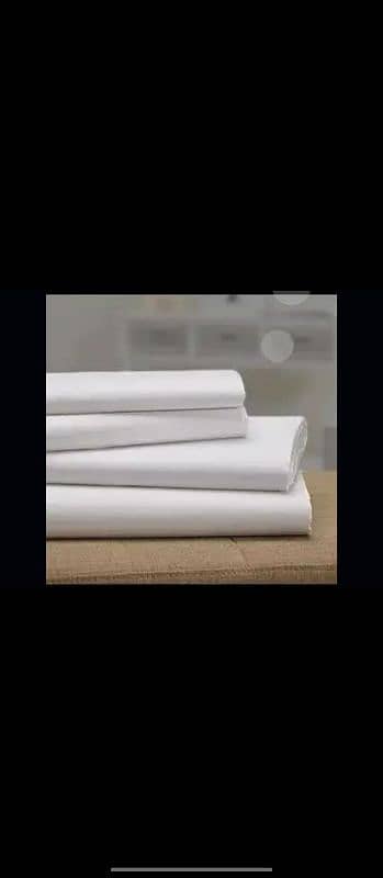 Rich Cotton Plain Bedsheets (White) 3