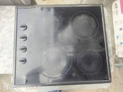 electric stove 4 burner glass top