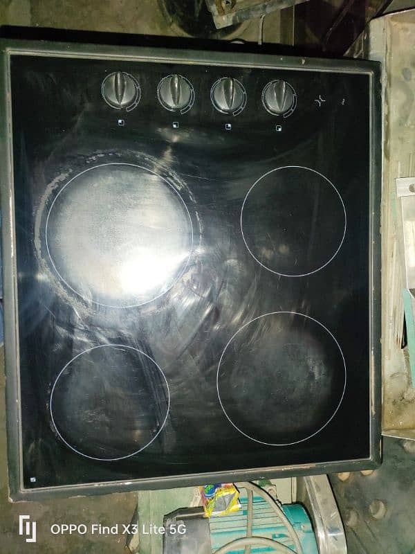 electric stove 4 burner glass top 1