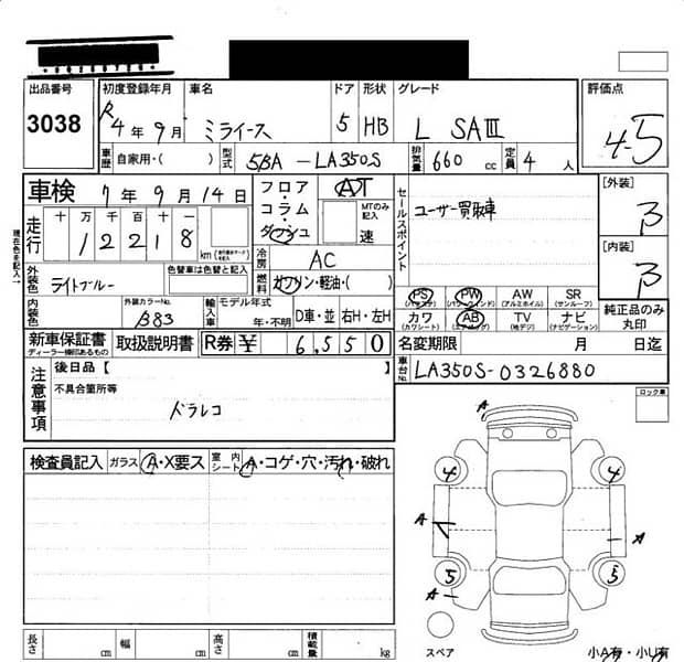 Daihatsu Mira 2022 (4.5 Grade & Model 2022) 1