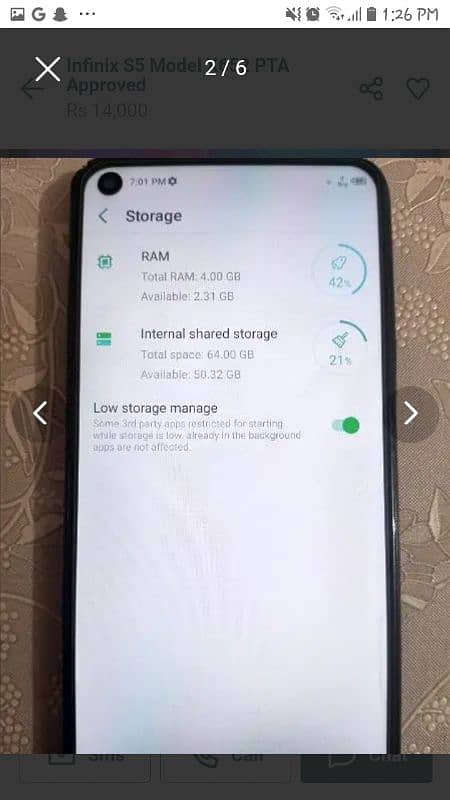 Infinix S5 || 4 RAM. 64 ROM. 4