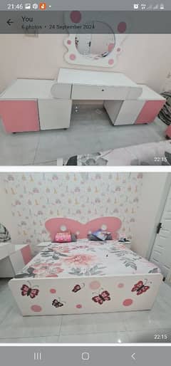 kids double bed set 1 year use only.