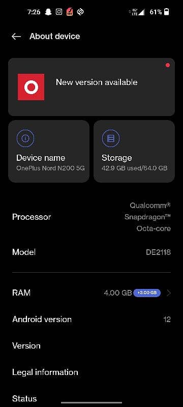 OnePlus Nord N200 5G PTA Approved 4