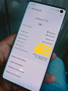 Galaxy S10 duos, 8/128, only Call 03174359182 0