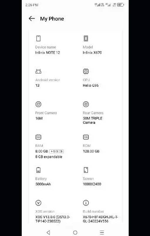 infinix note 12 8+8gb ram 128gb hai jo bhai lana chay rbta kry 7