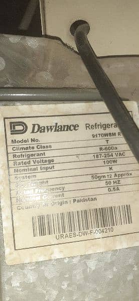 "Dawlance Monogram Refrigerator – Sleek Design, Excellent Condition 3