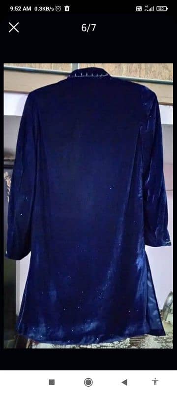 Velvet Sherwani Blue 1