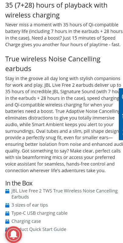 Jbl imported livefree 2 Tws earbuds 3