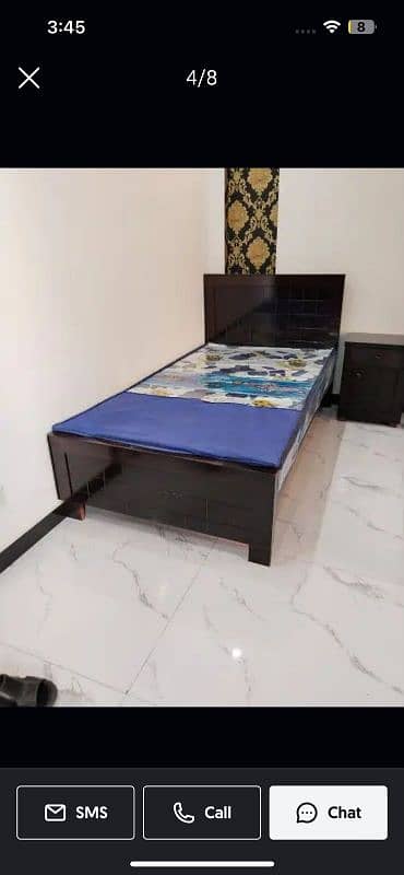 Single Bed / Wooden Bed Single / Versace Simple Designs / Furniture 4