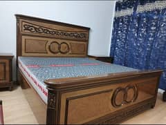 wooden bed set | double bed set | bedroom furnitre | dressing table