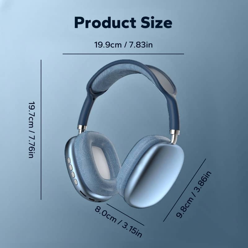 P9 Wireless Bluetooth Headphones: Act-Noise Cancellation, Built-in Mic 10