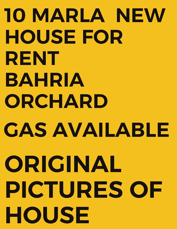 10 marla full house for Rent IN BAHRIA ORCHRAD gas available 11