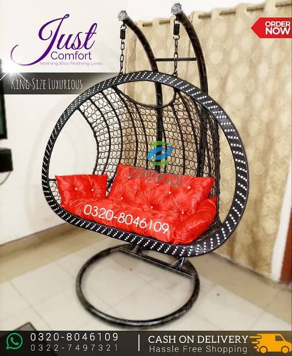 New Double Swing Chair Jhoola, Single & Double, Macrame Jhula, COD 1