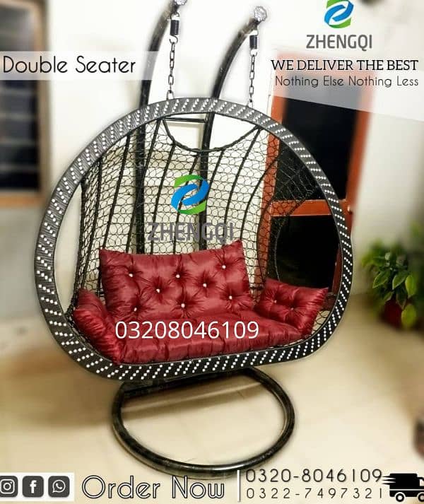 New Double Swing Chair Jhoola, Single & Double, Macrame Jhula, COD 3