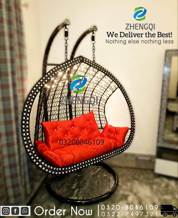 New Double Swing Chair Jhoola, Single & Double, Macrame Jhula, COD 4