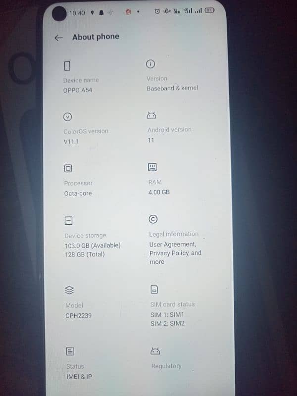 Oppo A54 4/128 GB Exchange possible hy 0