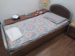 Single Bed+ Mattress+ Side Table