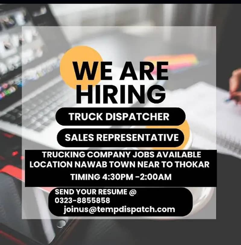 Call Center / Sales representative / Truck Dispatcher Job 0