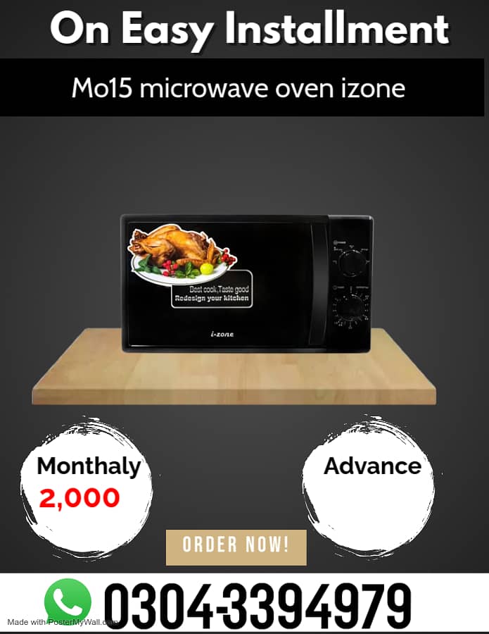 Mo15 microwave oven izone on Easy Installment 0