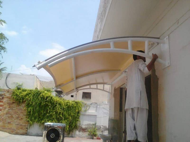 car parking shade\car shed\Fiber Shades\Tensile Shades in lahore 5