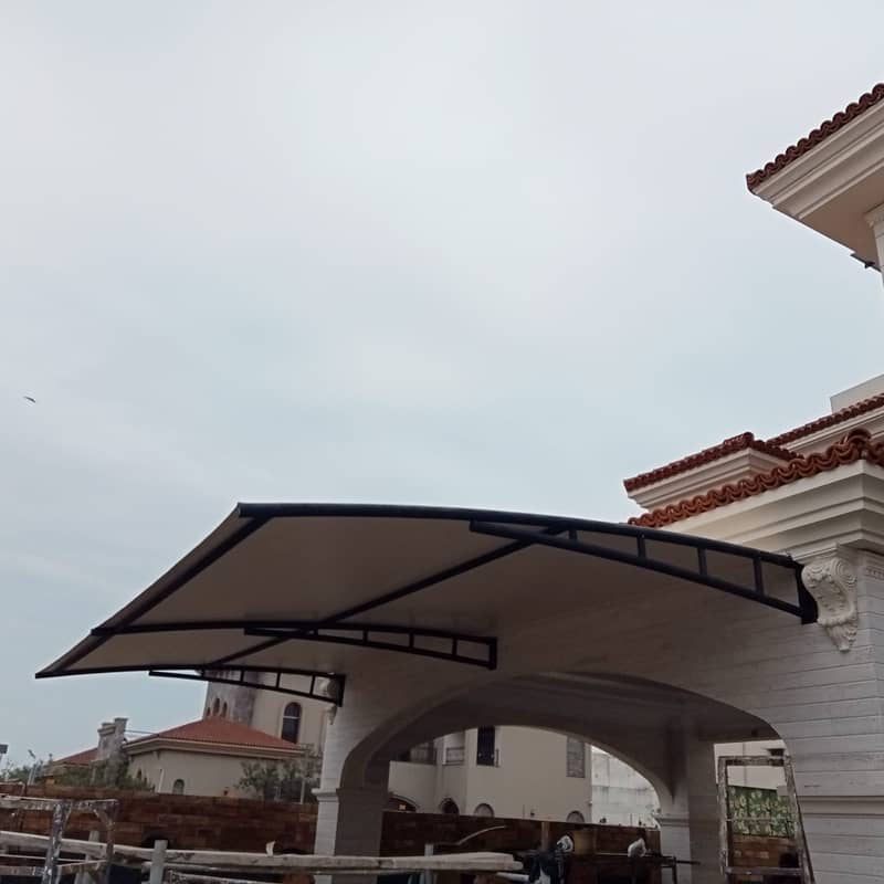 car parking shade\car shed\Fiber Shades\Tensile Shades in lahore 10