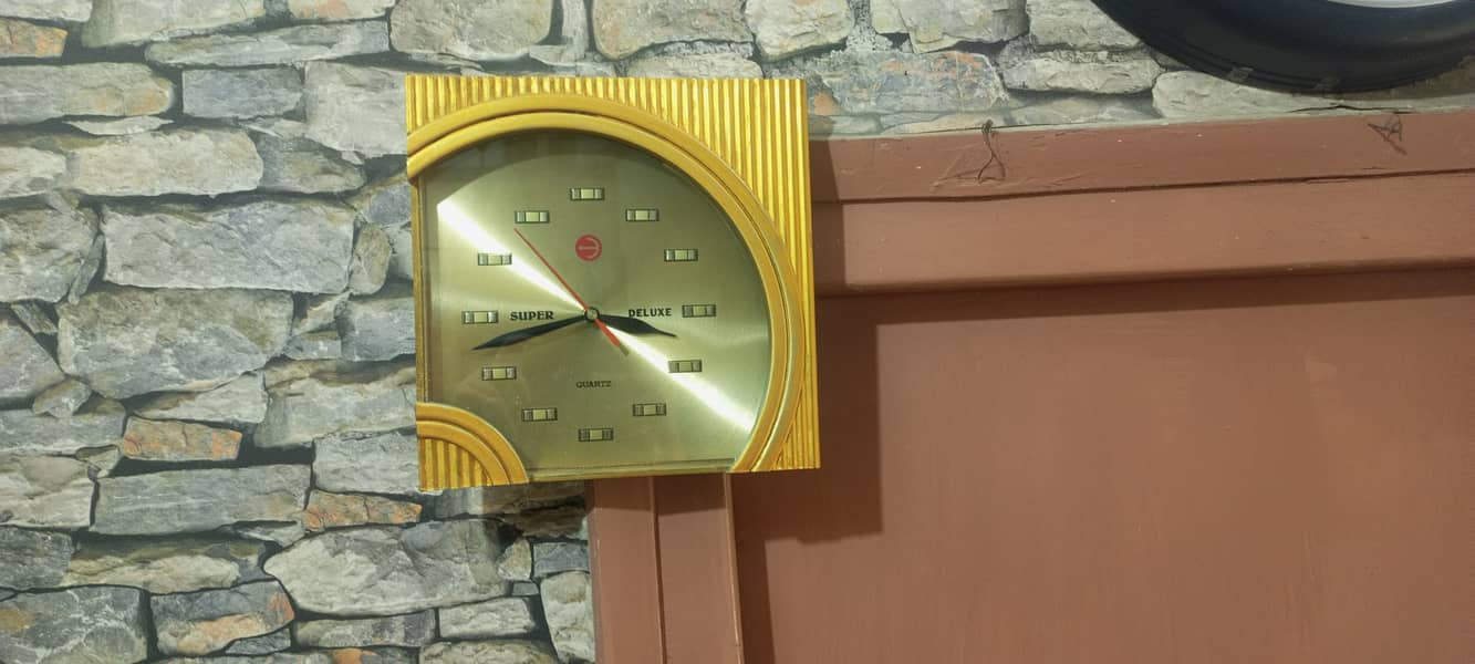 BEAUTIFUL GOLDEN WALLCLOCK(1YWarranty) 6