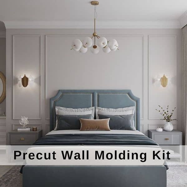 Moulging Bed Wall Design TV Wall Design Moulding Wall Design and ideas 6