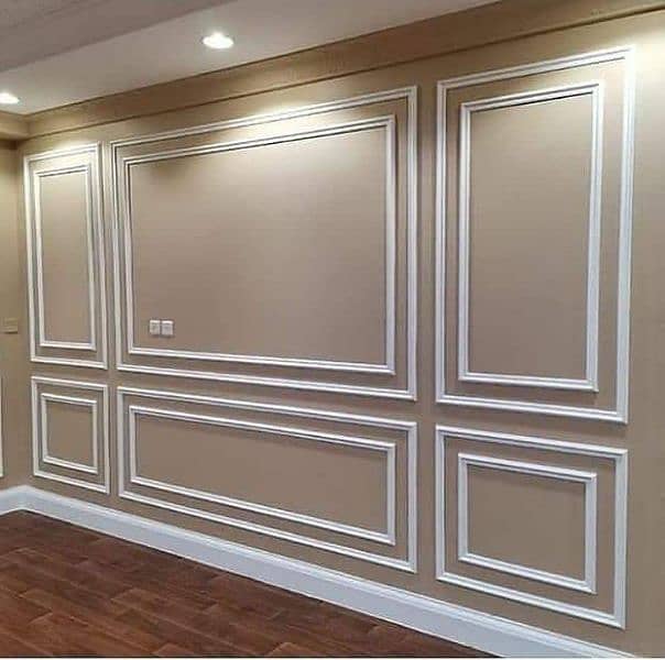 Moulging Bed Wall Design TV Wall Design Moulding Wall Design and ideas 11