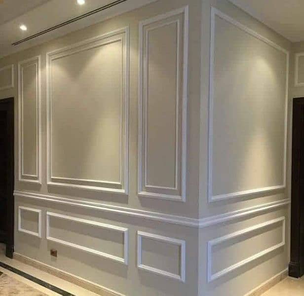 Moulging Bed Wall Design TV Wall Design Moulding Wall Design and ideas 14