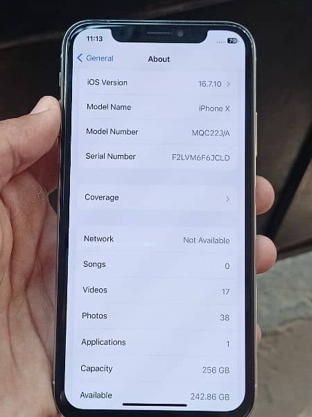 iPhone x 256gb 3