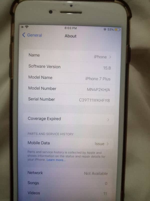 i phone 7 plus non Pta 128gp 10 by 10 condition 0