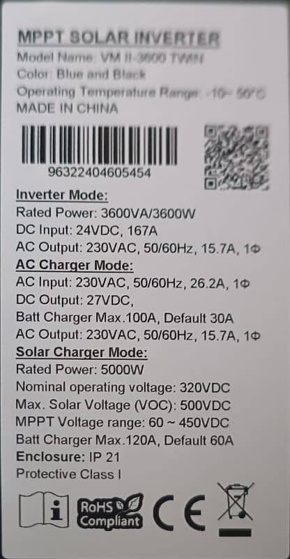 Tesla solar inverter 3.6KW . 03345033498 & 03189098944 1