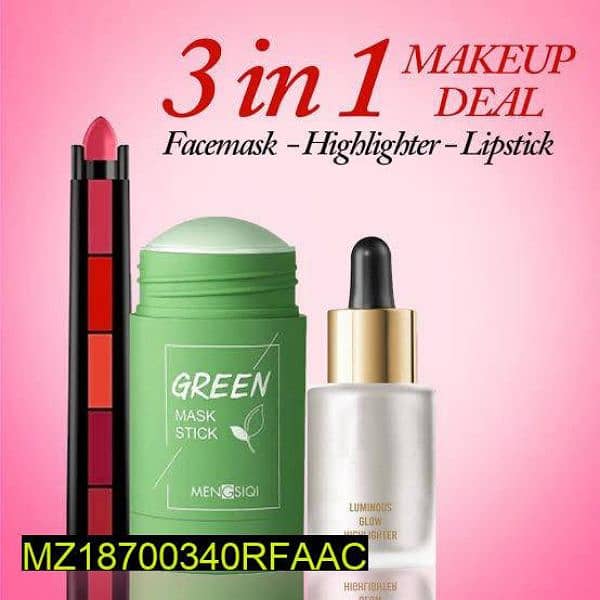 •  Makeup Deal 3 •  1 x Green Mask Stick, 1 x Liquid highlighter 0