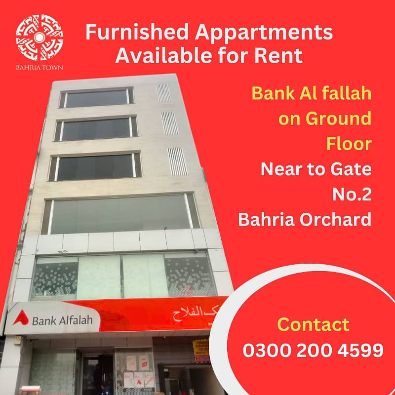 FURNSHIED APPARTMENT FOR RENT IN BAHRIA ORCHARD 8