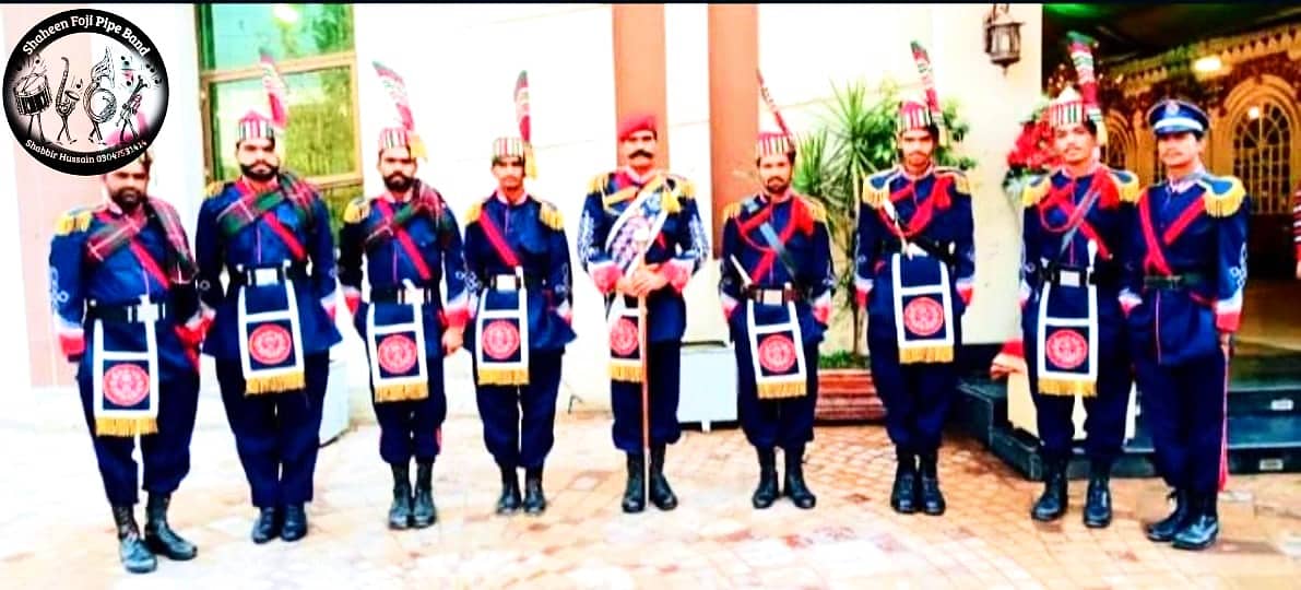 Fauji pipe Band service Lahore/Dhol for mendi & barat event/Pipe band 4