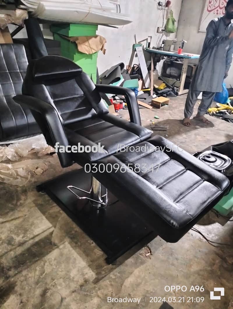 salon chair , saloon chair , hydraulic chair , facial bed ,nailstation 19