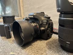 Canon 80D + 2 Lens + 2 Batteries