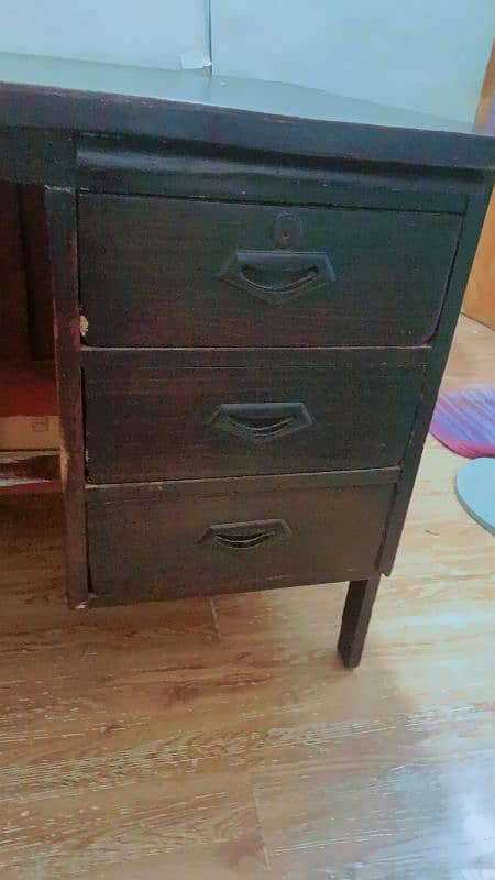 office work Table With 3 drawers and 1 cupboard 5