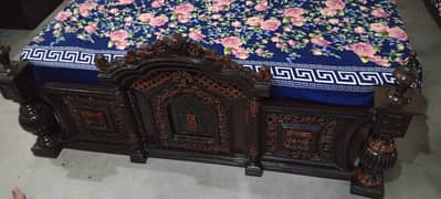 Wooden bed king set