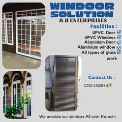 upvc door/upvc window/partition/cabine